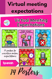 Virtual Meeting Expectations Spanish Picture Writing Prompts Writing Workshop Anchor Charts Common Core Writing