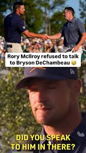 Bryson DeChambeau couldn't get a word out of Rory McIlroy for the entirety  of Masters Sunday 🤣 (🎥: GOLF_com