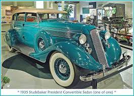 1935 Studebaker President Convertible Sedan One Of One This Convertible Sedan Was The First 1935 President Old Classic Cars Dream Cars Classic Cars Trucks