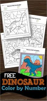 It helps with color recognition, focus & more. Free Dinosaur Color By Number Worksheets