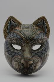 Jon Stuart Anderson Polimeros Masks Art Ceramic Mask Cat Mask
