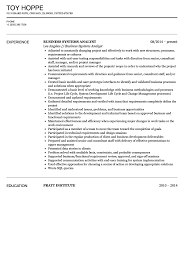 business systems analyst resume sample