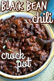 Black Bean Soup From Dried Beans With Ham Slow Cooker Black Bean Chili Is A Great Tasting Dinner And It Costs Only Pennies This Healthy Recipe Has Lo In 2020 No Bean Chili Recipes Slow Cooker Black Bean Chili