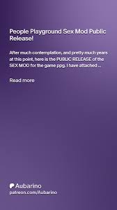 People Playground Sex Mod Public Release! | Patreon
