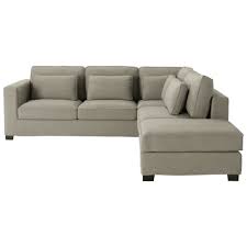 Canape D Angle 5 Places En Coton Gris Ardoise Maisons Du Monde Canape Angle Maison Du Monde Canape