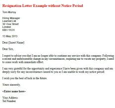 Serving resignation letter with advance notice is always better than serving on short notice. Resignation Letter Example Without Notice Period Learnist Org