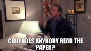 YARN | God! Does anybody read the paper? | The Office (2005 ...