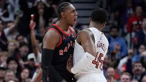 Raptors' RJ Barrett and Cavs' James Harden Engage in Intense Altercation During Playoff Game