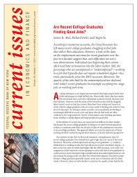 Pdf Are Recent College Graduates Finding Good Jobs