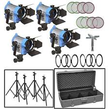 Arri Fresnel 150w Four Light Kit Lk 0005637 B H Photo Video