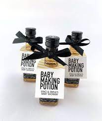 Baby Making Potion Mini Liquor Baby Shower Favors Halloween Baby Shower Theme Halloween Baby Shower Couples Baby Showers
