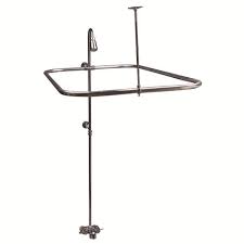 Amazon Com New Add On Shower For Clawfoot Tub Includes Rectangular Shower Rod Home Improvement Clawfoot Tub Shower Shower Kits Shower Rod