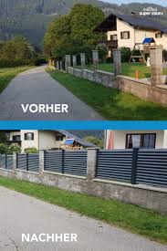 Vorher Nachher Zaunidee Goethe Aluzaun Garten Zaun Ideen Zaun Ideen Alu Zaun