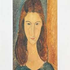 Modigliani Print Jeanne Heburtne Vintage 88893