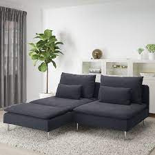 Es ist in einem gepflegten zustand und absolut bequem! Soderhamn 2er Sofa Mit Recamiere Samsta Dunkelgrau Ikea Deutschland