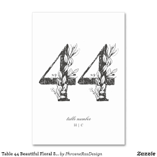 Table 44 Beautiful Floral Sketched Wreath Wedding Table Number Zazzle Com Wedding Table Numbers Wedding Table Vintage Wedding Table