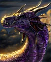 Purple Dragon Colour This A Deep Ocean Trench Blue And Add More Head Crests And Horns And This Definitely L Fantasy Dragon Dragon Pictures Beautiful Dragon