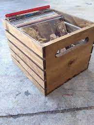 Handmade Wood Record Vinyl Lp Crate Original Etsy Record Crate Vinyl Storage Vinyl Record Storage