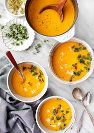 The pumpkin can be cooked and softened before being used or simply baked with the bread; Pumpkin Soup Recipe Love And Lemons