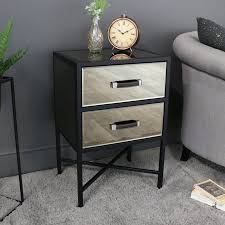Smoked Copper Mirrored Bedside Table Vico Range Melody Maison Copper Copperdecor Copperfurn Mirror Bedside Table Mirror Bedside Stylish Bedside Tables
