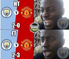 Prediksi manchester united vs manchester city: Football Memes On Twitter Manchester Derby