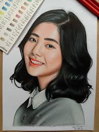 A portrait of Roh Jeong-Eui ❤ Using colored pencils and alcohol markers