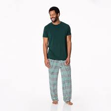 Kickee Pants Men S Pajama Pants Wildlife Stripe Casp Baby Mommy Me Boutique