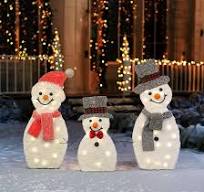 Amazon.com: Dazzle Bright Snowman Christmas Decorations, 3 ...