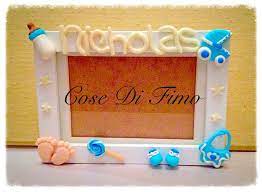 Cornice Personalizzata Con Decorazioni In Fimo Il Nome E Le Stelline Si Illuminano Al Buio Frame Photo Frame Decor