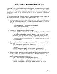 Our online multiple choice trivia quizzes can be adapted to suit your requirements for taking some of the top multiple choice quizzes. Pdf Critical Thinking Assessment Practice Quiz Florizza Alolor Academia Edu