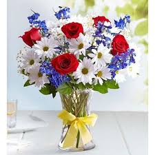 Red flowers simply make the most passionate surprises, not to mention a clear symbol of love and affection for a special someone. Red White And Blue Buds Flowers And Gifts Carrollton Oh Local Florist