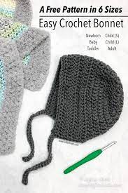 This easy, classic crochet baby bonnet pattern will quickly become a cherished family heirloom. Crochet Bonnet Sizes Newborn Through Adult A Free Pattern Left In Knots
