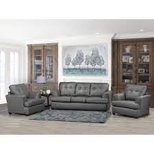 Get 5% in rewards with club o! Travis Premium Grey Top Grain Leather Sofa And Two Chairs Set On Sale Overstock 13251197