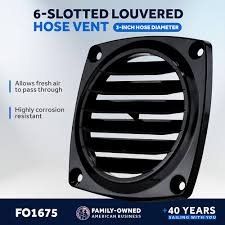 Amazon.com : Five Oceans 6-Slotted Louvered Flush Hose Ventilators, 3-Inch  Ventilation Area Diameter, Black ABS Plastic, 2 Pack