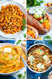 Sweet potatoes have a few varieties that are interchangeable in cooking, and they will retain their color if you cook them with a slice of lemon. 20 Healthy Sweet Potato Recipes Quick Easy Evolving Table