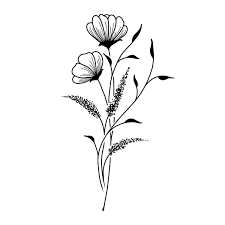 Tulitulip Tattoo Semi Permanent Tattoos By Inkbox Flower Drawing Simple Flower Tattoo Flower Sketches