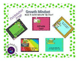 fantabulous frogs back to school growth mindset behavior clip chart