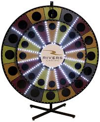 Huge Lighted Double Prize Wheel For Rivers Casino Great Way To Run A Promotion With Two Prize Wheels Spinning Check More P Prize Wheel Casino Custom Lighting