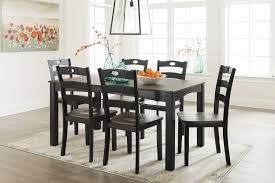 Ashley D338 Froshburg Dining Room Table And 6 Chairs Best Furniture Black Dining Room Black Dining Room Table Dining Room Table Set
