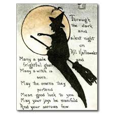 Halloween Witch Witches Quote Poem Spell Retro Vintage Greeting Card Halloween Poems Vintage Halloween Halloween Witch