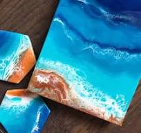 How to Use Resin in Acrylic Pouring to Paint Waves and ...
