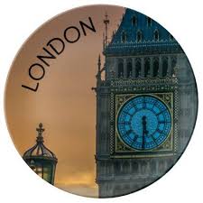 London Big Ben Clock Face Porcelain Plate Home Gifts Ideas Decor Special Unique Custom Individual Customized Individu Big Ben Clock Clock Face Big Ben London