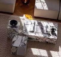 OEM/ODM Marmol Marmore Calacatta Viola Marble Noble Marble Coffee Table Tea  Table
