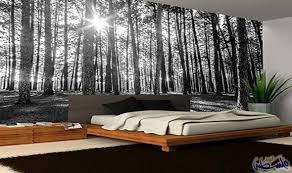 ورق الجدران الملو ن لديكور جذ اب وساحر Forest Mural Wallpaper House Design Modern Bedroom