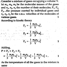 Thus, at a constant temperature and a constant volume the total. Derive Dalton S Law Of Partial Pressures On The Basis Of Kinetic Theory Of Gases Cbse Class 11 Physics Learn Cbse Forum