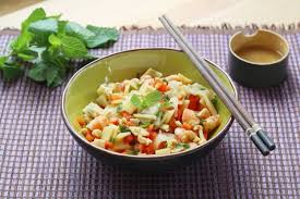 Recette Salade De Crevettes Menthe Poivrons Et Pousses De Bambou 750g Recette Salade De Crevettes Recette Salade Salade