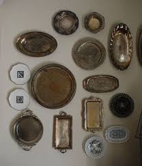 Silver Tray Wall Display Silver Platters Silver Trays Antique Wall Decor