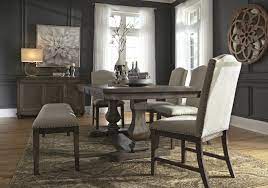 Buy products such as oslo sideboard buffet server cabinet, brown wood, transitional, with wine rack, 2 storage cabinets, 3 drawers & open shelf at walmart and save. Millennium Johnelle 392277666 7 Pc Dining Room Ext Table 4 Uph Chairs Bench And Server Set Sam Levitz Furniture Dining 7 Or More Piece Sets
