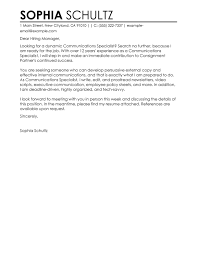 But if you're applying to join an hr department, it's. Communications Specialist Cover Letter Examples Livecareer