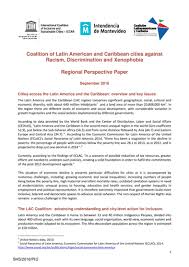 Coalition Of Latin America And Caribbean Cities Against Racism Discrimination And Xenophobia Regional Perspective Paper Unesco Digital Library
